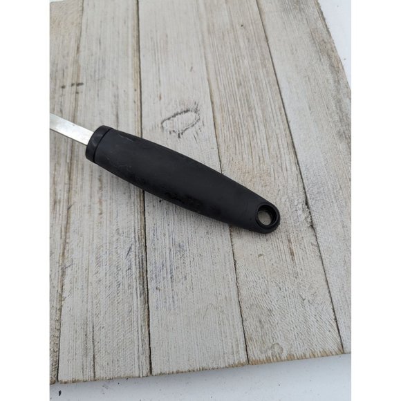 Chrome Spatula Slotted 12" Black Handle - Picture 6 of 6
